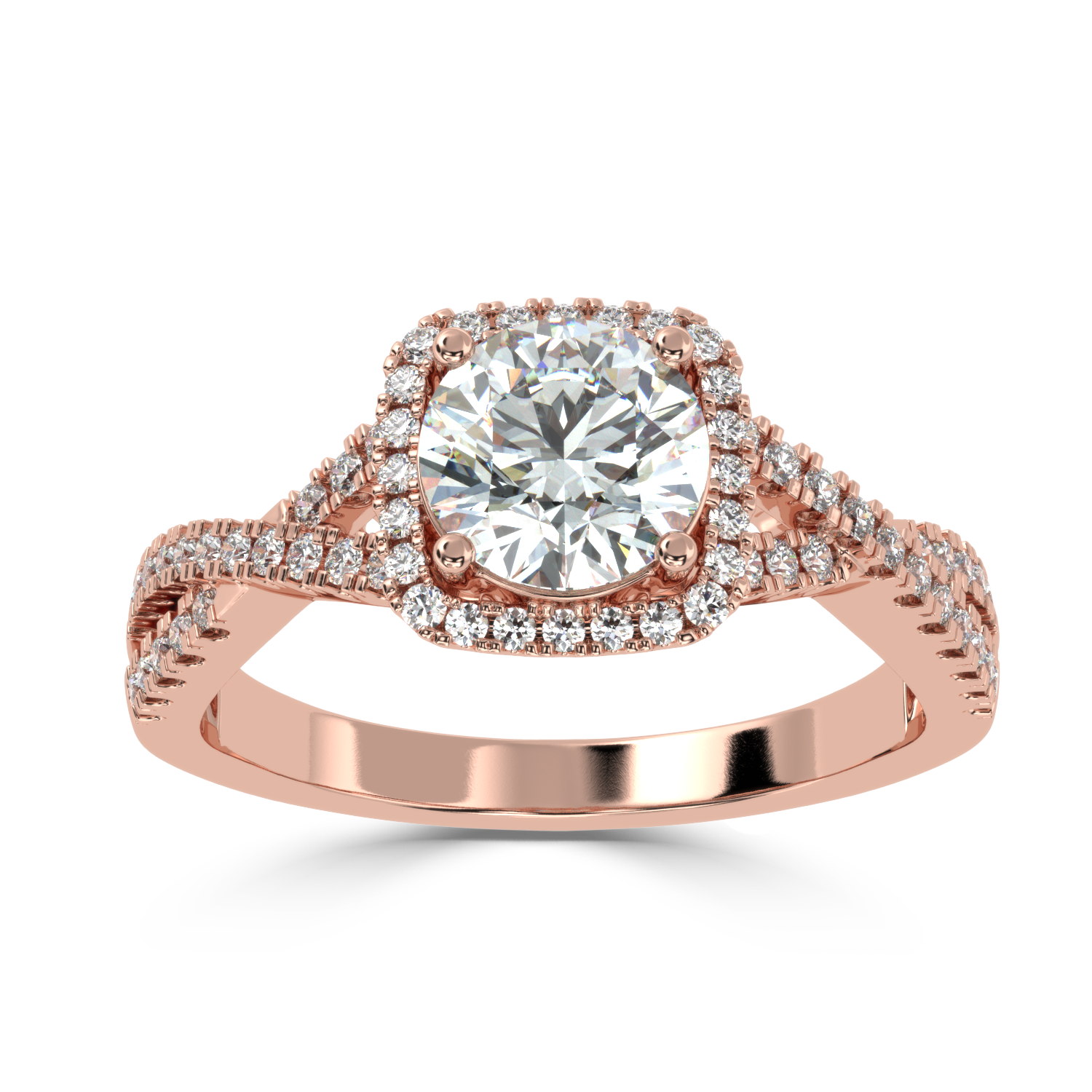 Buy 1.03Ct Multirow Natural Diamond Ring | SolitaireKart
